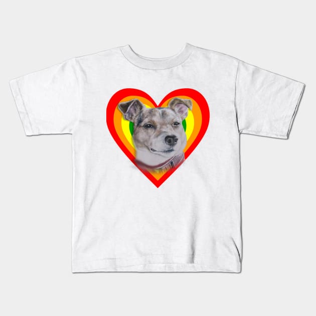 Love heart Jack Russell terrier! Kids T-Shirt by StudioFluffle